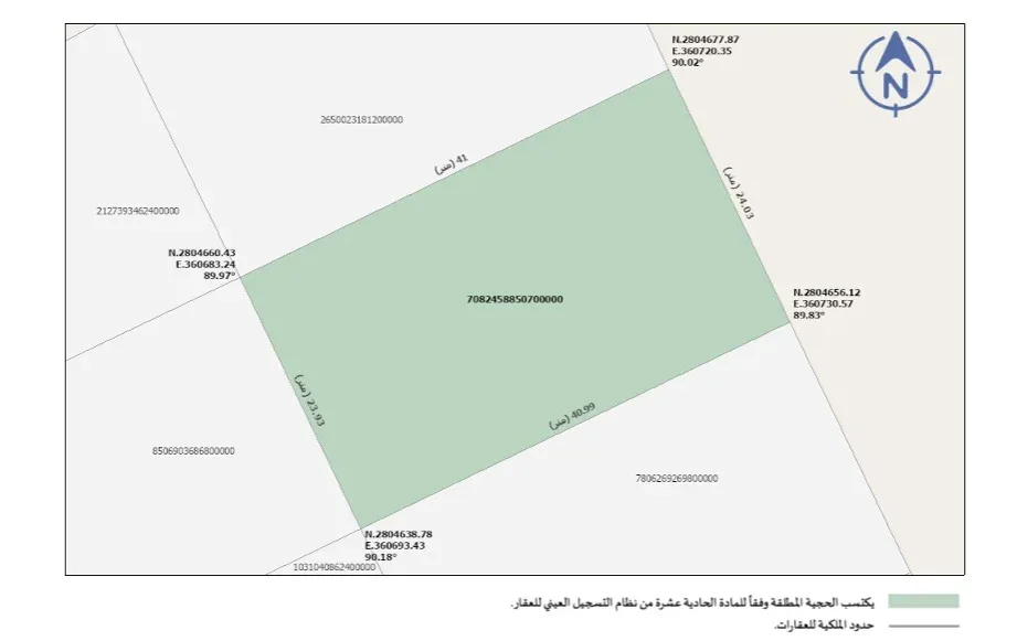 أرض سكنية للبيع في حي الرويضة | 984 م² | رقم الأرض 283، صورة إضافية