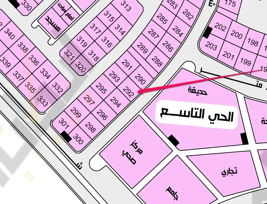 أرض للبيع في حي التاسع بضاحية هجر بالأحساء، صورة 1