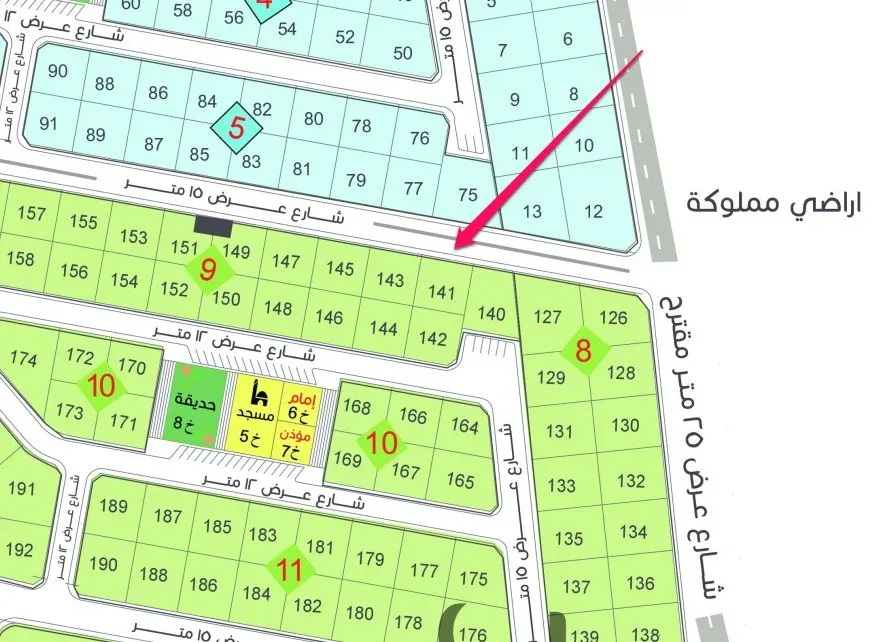 أرض سكنية للبيع في حي الجابرية | 400 م² | رقم الأرض 141