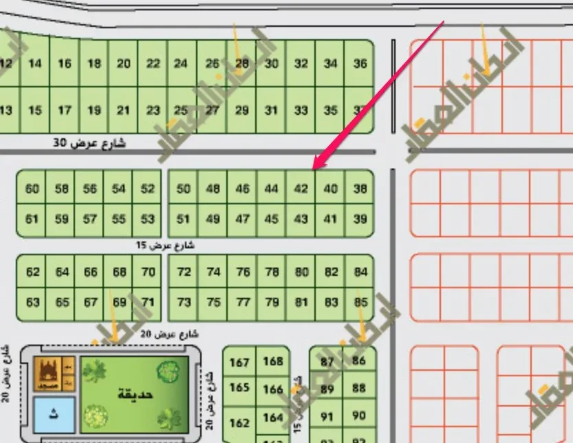 أرض سكنية للبيع في حي مخطط الرياض بالأحساء | 780 م² | رقم الأرض 42/أ