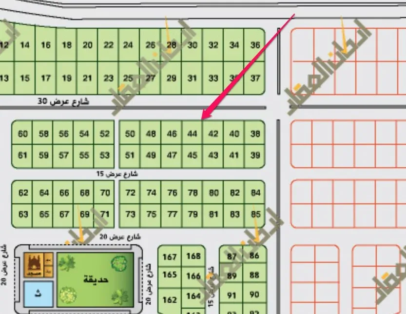 أرض سكنية للبيع في حي مخطط الرياض بالأحساء | 780 م² | رقم الأرض 44/أ