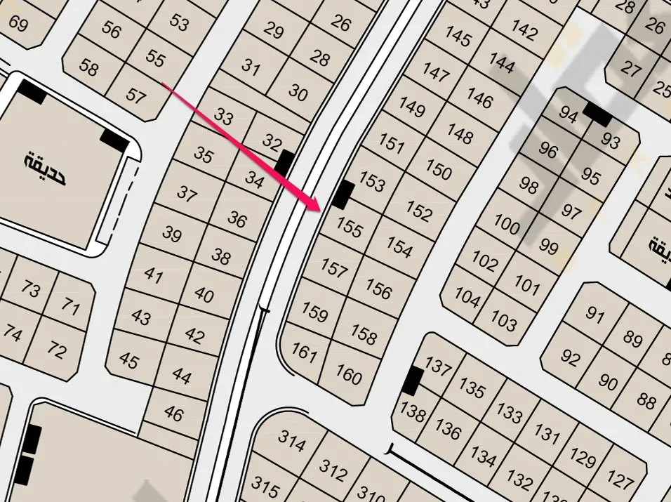 أرض سكنية للبيع في حي الثاني بضاحية هجر | 454 م² | رقم الأرض 155-1/أ