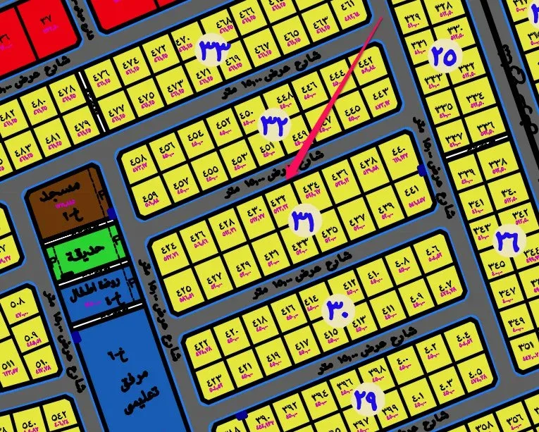 أرض سكنية للبيع في حي الدانة بالهفوف | 523.22 م² | رقم الأرض 432/د