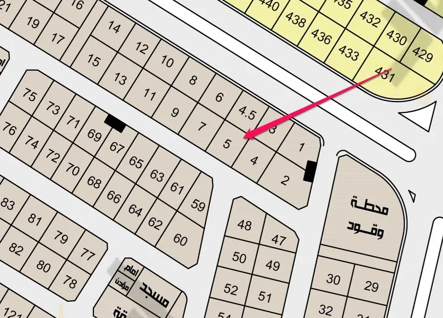 أرض سكنية للبيع في حي الثاني بضاحية هجر | 369.5 م² | رقم الأرض 5/ج