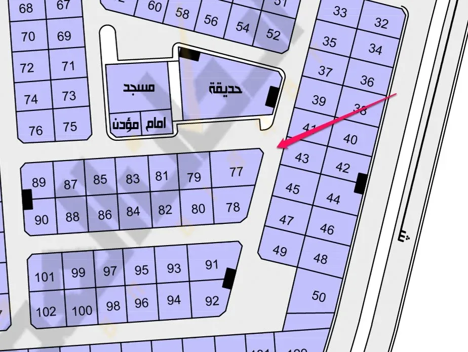 أرض سكنية للبيع في حي السادس بضاحية هجر | 1,333 م² | رقم الأرض 77/أ