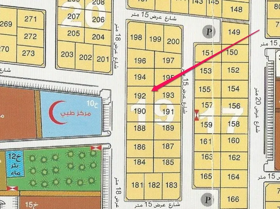 أرض سكنية للبيع في حي المنار | 600 م² | رقم الأرض 192