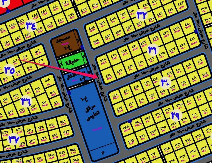 أرض سكنية للبيع في حي الدانة بالهفوف | 586.51 م² | رقم الأرض 425/د