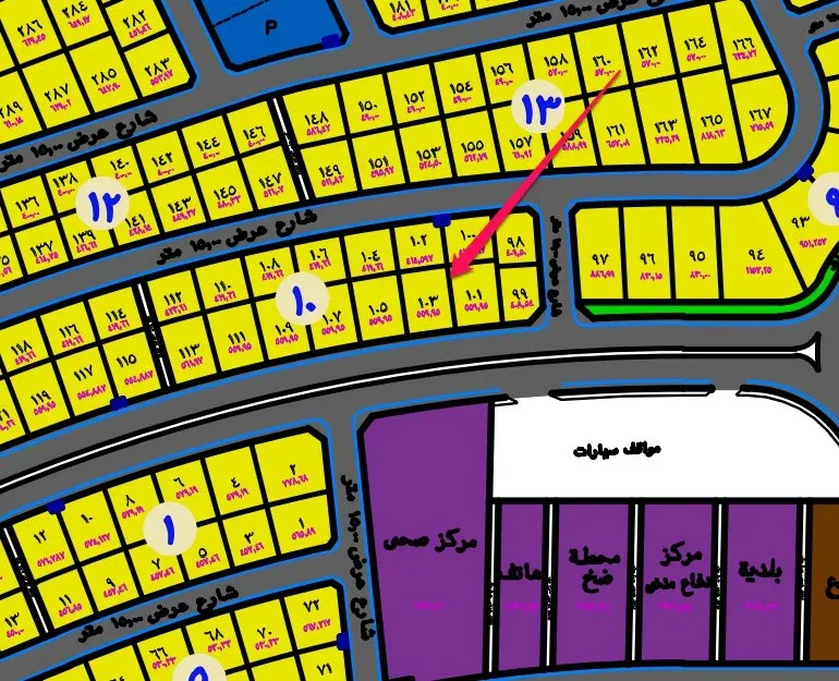 أرض سكنية للبيع في حي الدانة بالهفوف | 560 م² | رقم الأرض 103/د