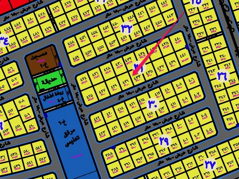 أرض سكنية للبيع في حي الدانة بالهفوف | 520 م² | رقم الأرض 431/د