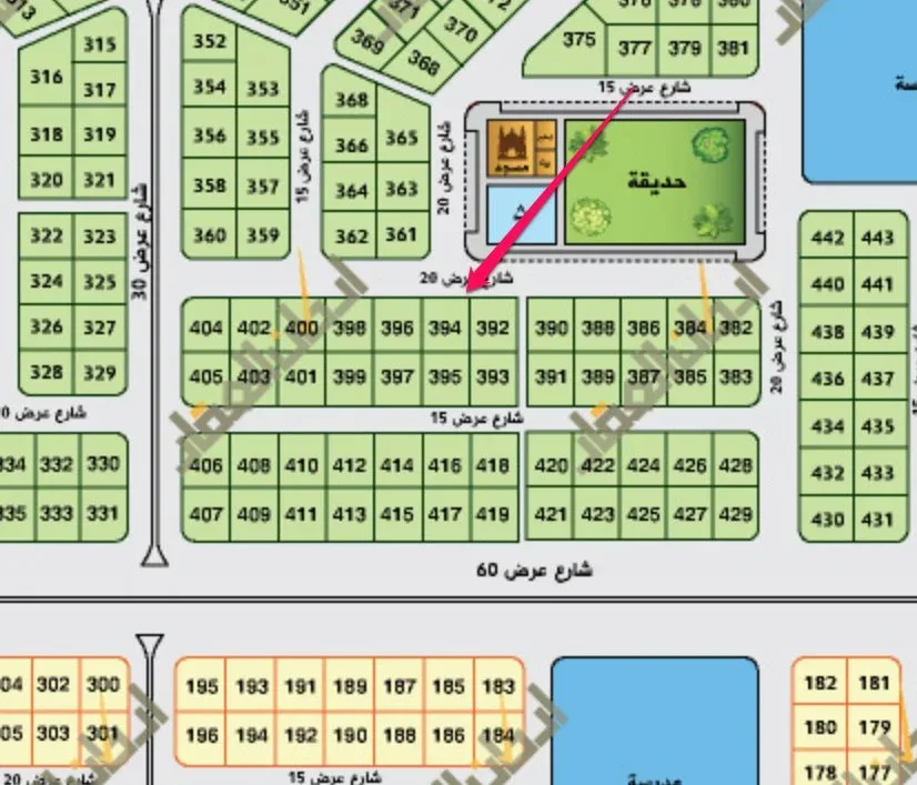 أرض سكنية للبيع في حي مخطط الرياض بالأحساء | 780 م² | رقم الأرض 394/أ