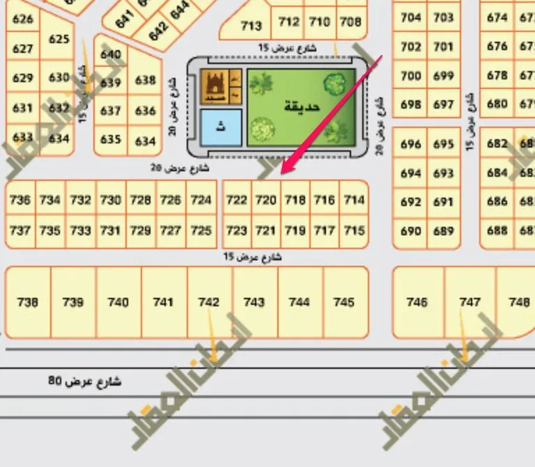 أرض سكنية للبيع في حي مخطط الرياض بالأحساء | 780 م² | رقم الأرض 720/ب